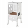 VEVOR Učiaca veža 510 x 540 x 942 MM Biely drevený skladací stolík