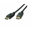 Kábel DisplayPort M/M 1m, 8K@60Hz, DP v1.4, 32.4Gbit/s, čierny, pozl.konektor, Roline Green Eco obal
