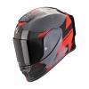 Moto přilba SCORPION EXO-R1 EVO CARBON AIR RALLY černo/červená - Velikost M