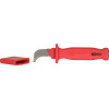 Nôž na káble KS Tools, 1000 V, 200 mm, háková čepeľ, ochranná izolácia