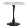 Tempo Kondela Jedálenský stôl, sivý mramor/čierna, priemer 90 cm, LORIAN TYP 1