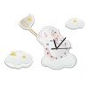 Funlife Detské nástenné hodiny králika chytajúce hviezdičky 19 x 18 cm