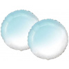 FLEXMETAL Balón fóliový – okrúhly, ombré, modrobiely, 48 cm, 2 ks 8595596327706