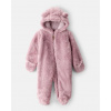 CARTERS CARTER'S Kombinéza Sherpa na zips pink dievča NB/veľ.56