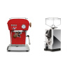 Ascaso Dream PID, Love Red + Eureka Mignon Specialita, CR chrome