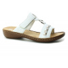 RIEKER 60888-80 white, dámské pantofle vel.40 (RIEKER 60888-80 white)