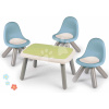 Set stôl KidTable Life Smoby šedozelený výška 45 cm s troma stoličkami s UV filtrom