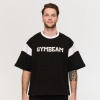 GymBeam Tričko Premium Heavyweight Varsity Black - XL