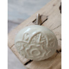 Chic Antique Zelená antik porcelánová úchytka Flower - Ø 4 cm - Chic Antique