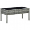 Záhradný stôl, stolík - Vidaxl Garden Table, Gray, 75x40x37 cm, Rattan (Vidaxl Garden Table, Gray, 75x40x37 cm, Rattan)