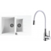 Set Alveus (dřez Cadit 70 White 11 + baterie Mintas Bílá/Chrom) SETA25134