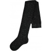 NOVITI RB002-G-02 Pančuchy bavlnené čierne strieborné lurexové 68/74