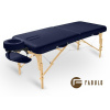 Fabulo guru Set drevené masážne lehátko tmavo modrá 192 x 76 cm