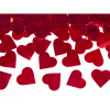 PartyDeco Vystrelovacie konfety červené srdcia 40 cm