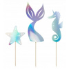 Toppery na tortu Party Deco Morská panna, 18-24,5 cm, 3 kusy