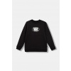 Detská mikina Vans Classic Oval Crew čierna farba, s potlačou, VN000PWVBLK1 165-173