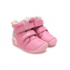 Dievčenské barefoot zimné čižmy D.D.STEP 20 Ružová