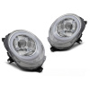 Mini Cooper F55/F56/F57 2014-2017 - predné svetlá TUBE chrómové DRL