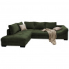 MID.YOU ROHOVÁ SEDACIA SÚPRAVA, textil, tmavozelená - Online Only obývacie izby - 002310006719