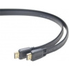 PremiumCord HDMI High Speed + Ethernet plochý kabel, zlacené konektory, 1,5m kphdmep015