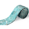 Tyrkysová kravata so vzorom paisley slim