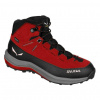 SALEWA Detská treková obuv MTN TRAINER 2 MID PTX M flame/flame - červená Veľkosť EU: 32
