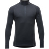 Devold DUO ACTIVE MAN ZIP NECK Vlnený rolák s dlhým rukávom, čierna, S