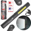 Tvardy Inšpekčné LED svetlo s laserom LED COB 5W + 3W UV laser 800mAh 400lm IP44
