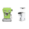 Ascaso Dream ONE, Fresh Pistachio + Rocket Espresso FAUSTINO 3.1, chrome