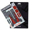 Samolepky na bicykel Rockshox Decal Kit Troy Lee 35 mm strieborno-oranžové