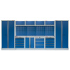 Kvalitný PROFI BLUE dielenský nábytok - 4535 x 2000 x 495 mm - MTGS1300AP