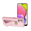 Kryt Forcell LEATHER Case Kickstand Samsung Galaxy A03S ružový