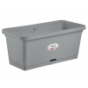 STEFANPLAST Samozavlažovací kvetináč NATURAL 80x40x34cm šedá