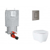 Grohe Uniset Set predstenovej inštalácie, klozetu, dosky SoftClose a tlačidla Skate Cosmopolitan, kefovaný Hard Graphite SANI15BB5111-GR