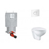 Grohe Uniset Set predstenovej inštalácie, klozetu, dosky SoftClose a tlačidla Arena Cosmopolitan, alpská biela SANI15BB3104-GR