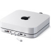Satechi USB-C stojan a Hub pre Mac Mini, Silver ST-ABHFS