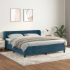 Box spring postel s matrací tmavě modrá 180x200 cm samet 3127629