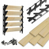 Pohyblivé borovicové dosky 5 ks Shutters System HDPE terasové žalúzie čierne