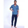 Cornette 318/53 cr/r 3XL-5XL pánske pyžamo bez zipsu tmavě modrá 3xl