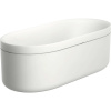 AXOR Suite Basins & Bathtub voľne stojaca vaňa z materiálu SolidSurface, 1884 x 827 x 630 mm, matná biela, odtoková súprava kartáčovaný čierny chróm, 42005340