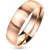Oceľový Rosegold prsteň s matným povrchom Veľkosť prstenu: 57