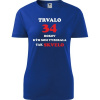 Modré dámske tričko trvalo 34 rokov - darček k 34 narodeninám pre dcéru XL