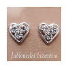 Náušnice srdiečko vykladané kamienkami DOUBLE HEART