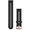 Garmin Quick Release Bands (20 mm), Embossed Italian Leather, zlatá pracka čierny 010-12924-22