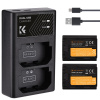 K&F Concept Dvojitá batéria pre digitálny fotoaparát K&F FZ100 2000mAh s dvojkanálovou... 22974