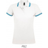 SOL´S PASADENA / Dámska polokošeľa - white/aqua XXL