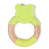 Bo Jungle B Teether Animal Wood Green Frog zelená