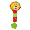 BABY MIX - Detská pískacia plyšová hračka s hrkálkou lev