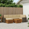 Rohová sofa sada s polštářem 7 pcs Přirozená a Béžová 3384609