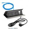 Elektrická zásuvka LEGRAND - POP UP (hliník brúsený - 2x230V+1xUSB+1xRJ45+1xHDMI)